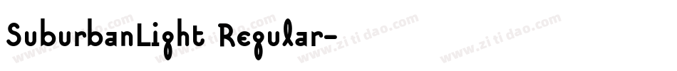 SuburbanLight Regular字体转换